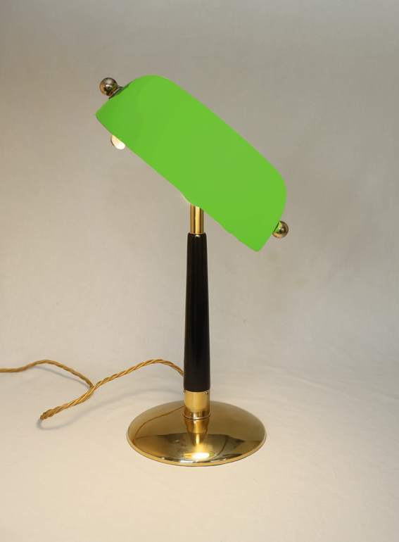 Jugendstil Art Deco Schreibtischlampe Kontorlampe Messing