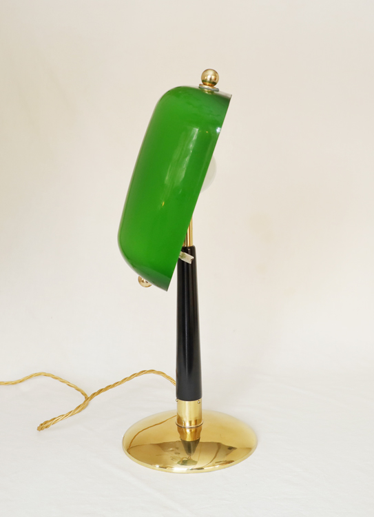 Jugendstil Art Deco Schreibtischlampe Kontorlampe Messing