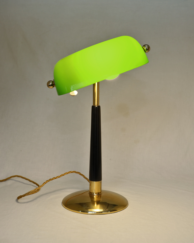 Jugendstil Art Deco Schreibtischlampe Kontorlampe Messing