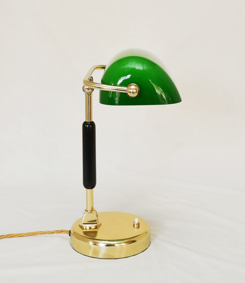 Art Deco Kontorlampe Schreibtischlampe  Tischlampe Messinglampe