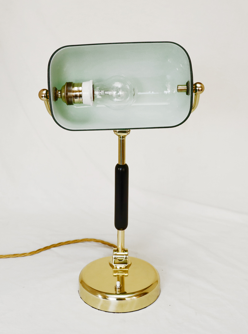 Art Deco Kontorlampe Schreibtischlampe  Tischlampe Messinglampe