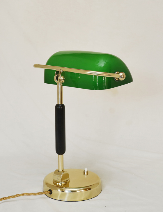 Art Deco Kontorlampe Schreibtischlampe  Tischlampe Messinglampe