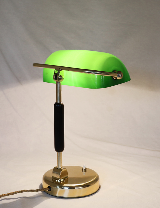 Art Deco Kontorlampe Schreibtischlampe  Tischlampe Messinglampe