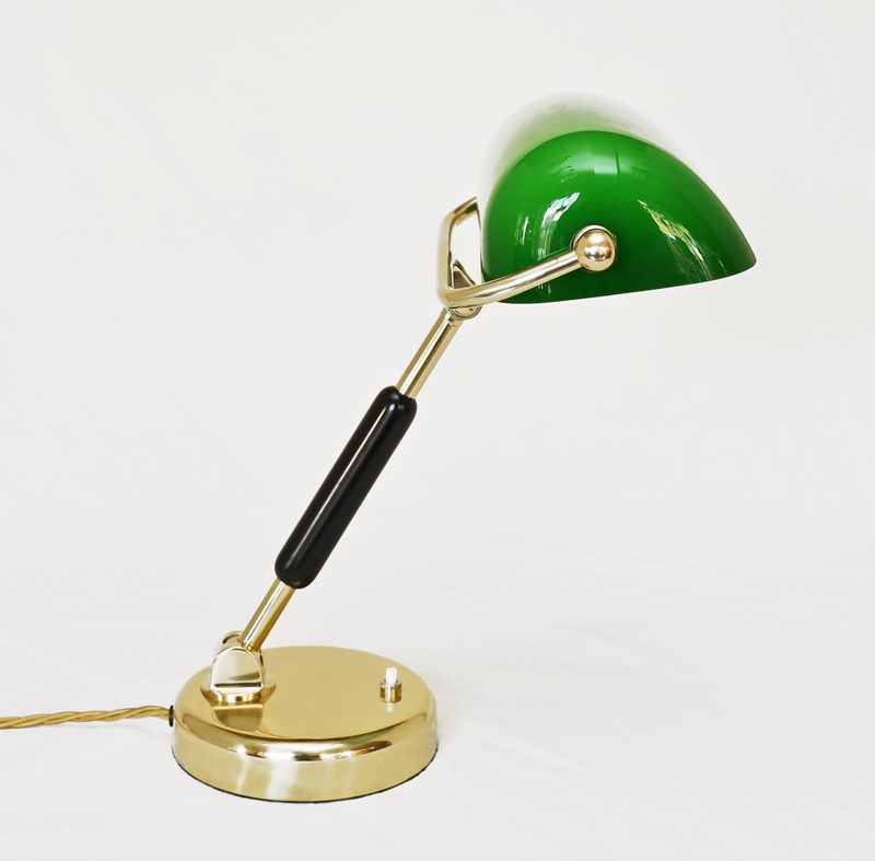 Art Deco Kontorlampe Schreibtischlampe  Tischlampe Messinglampe