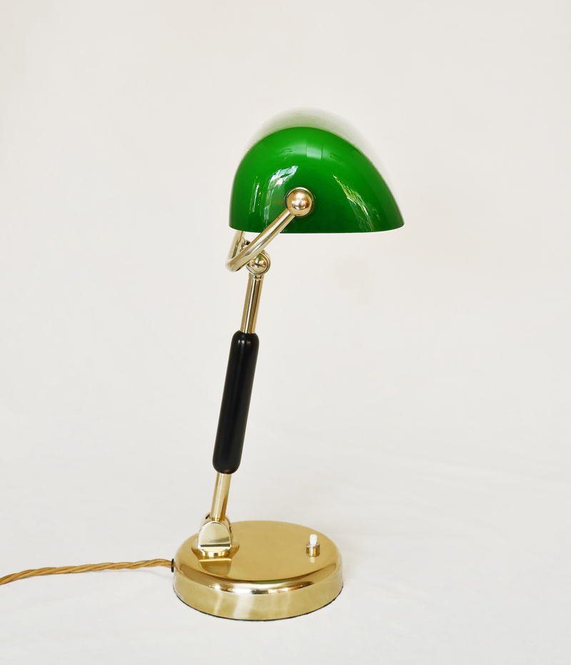 Art Deco Kontorlampe Schreibtischlampe  Tischlampe Messinglampe