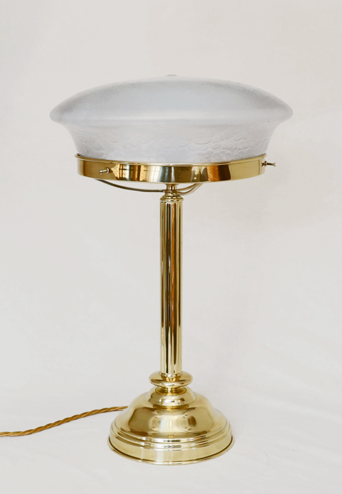 Jugendstil Tischlampe Messing Lampe Schreibtischlampe