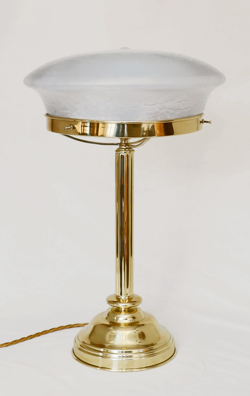 Jugendstil Tischlampe Messing Lampe Schreibtischlampe