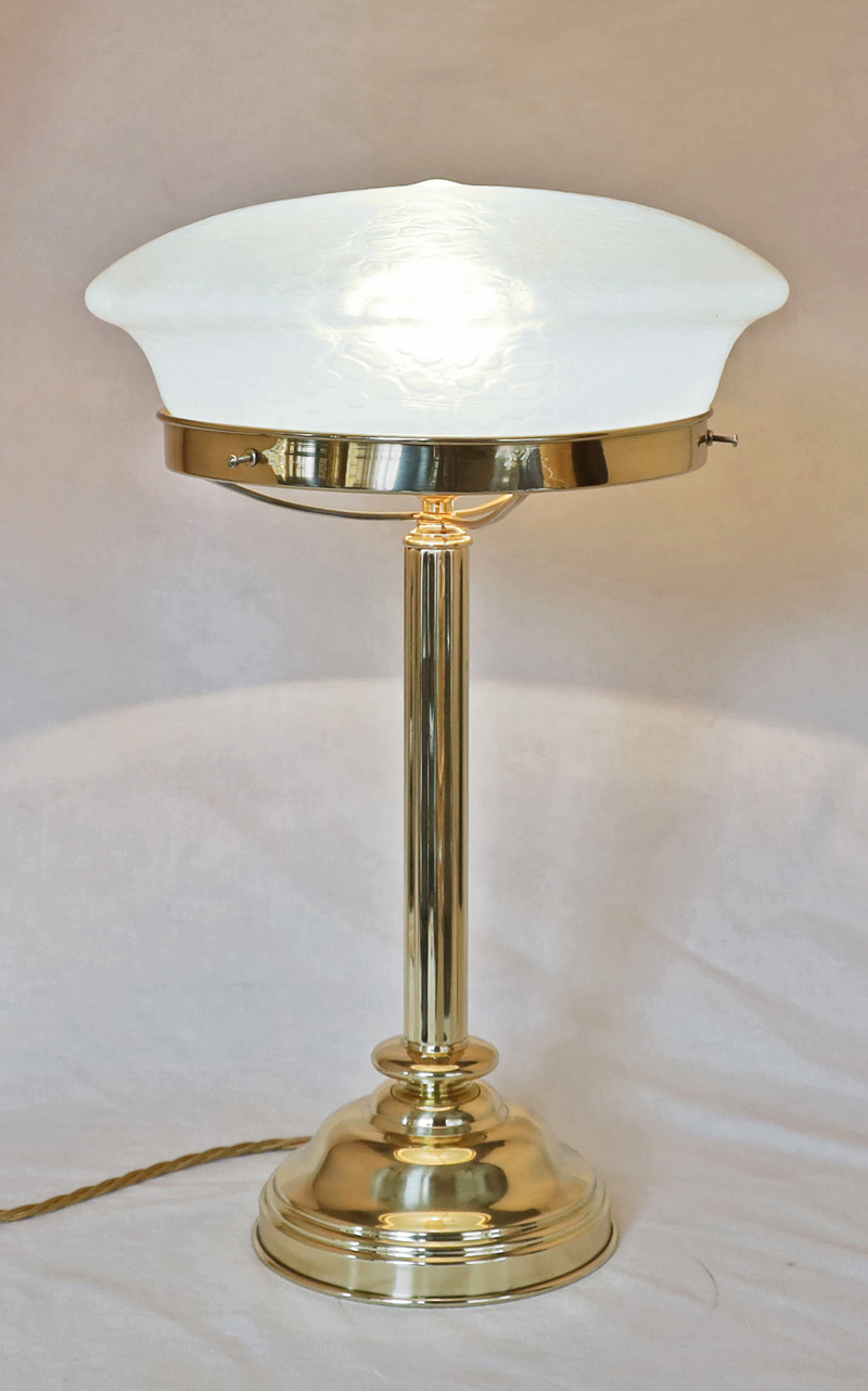 Jugendstil Tischlampe Messing Lampe Schreibtischlampe