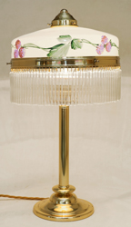 Jugendstil Tischlampe Stehlampe Messinglampe Glasstaebe