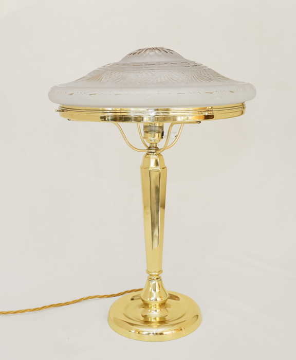 Jugendstil Stehlampe Tischlampe Messinglampe Standlampe 