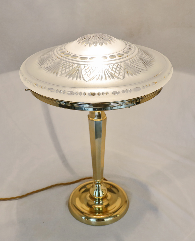 Jugendstil Stehlampe Tischlampe Messinglampe Standlampe 