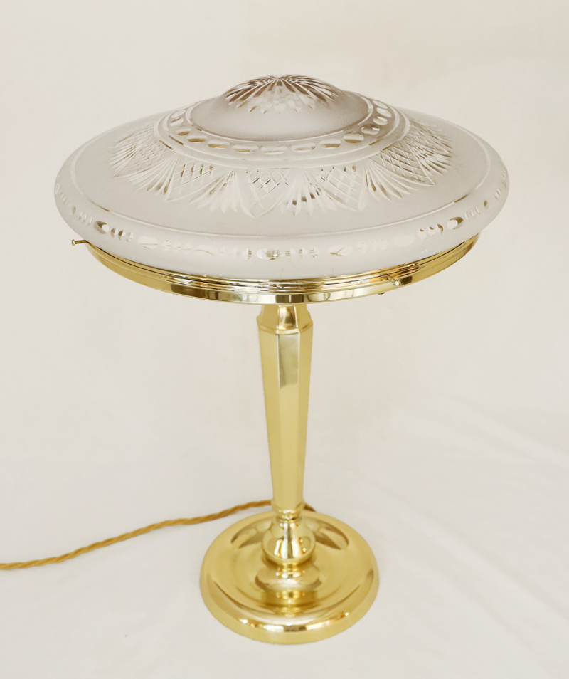 Jugendstil Stehlampe Tischlampe Messinglampe Standlampe 