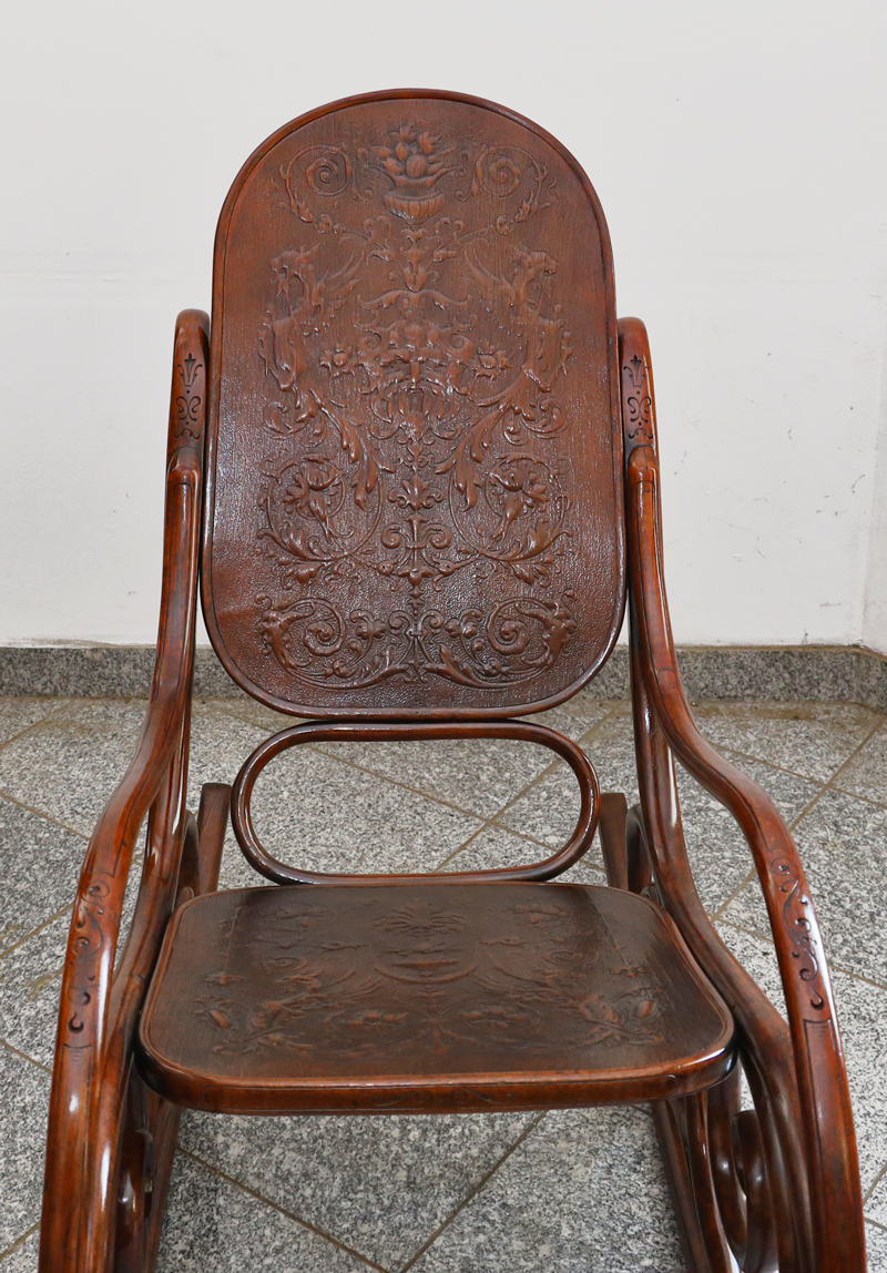 Jugendstil Schaukelstuhl Kohn Schaukelfauteuil Bugholz Moebel