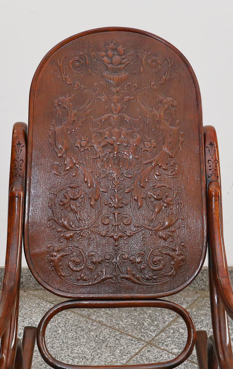 Jugendstil Schaukelstuhl Kohn Schaukelfauteuil Bugholz Moebel