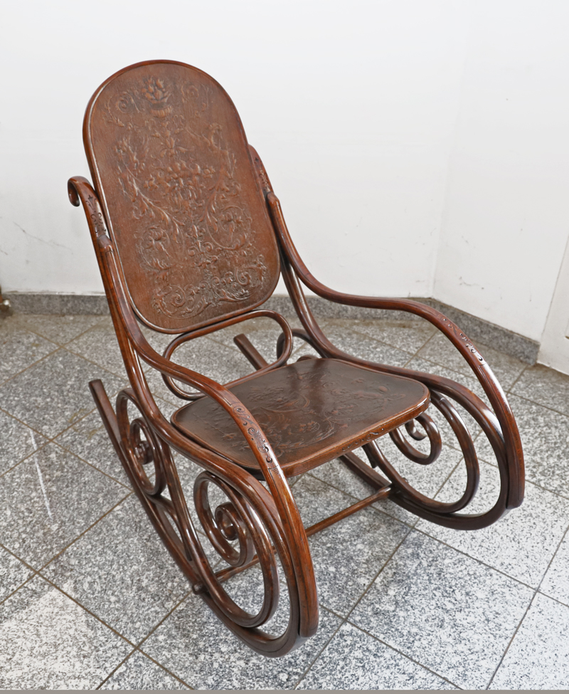 Jugendstil Schaukelstuhl Kohn Schaukelfauteuil Bugholz Moebel