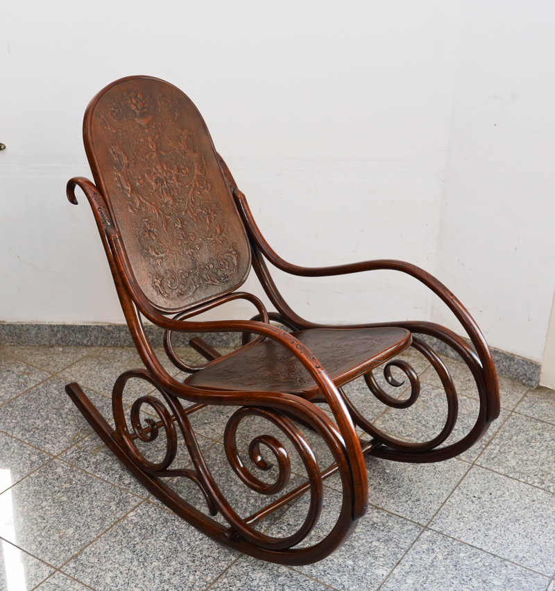 Jugendstil Schaukelstuhl Kohn Schaukelfauteuil Bugholz Moebel