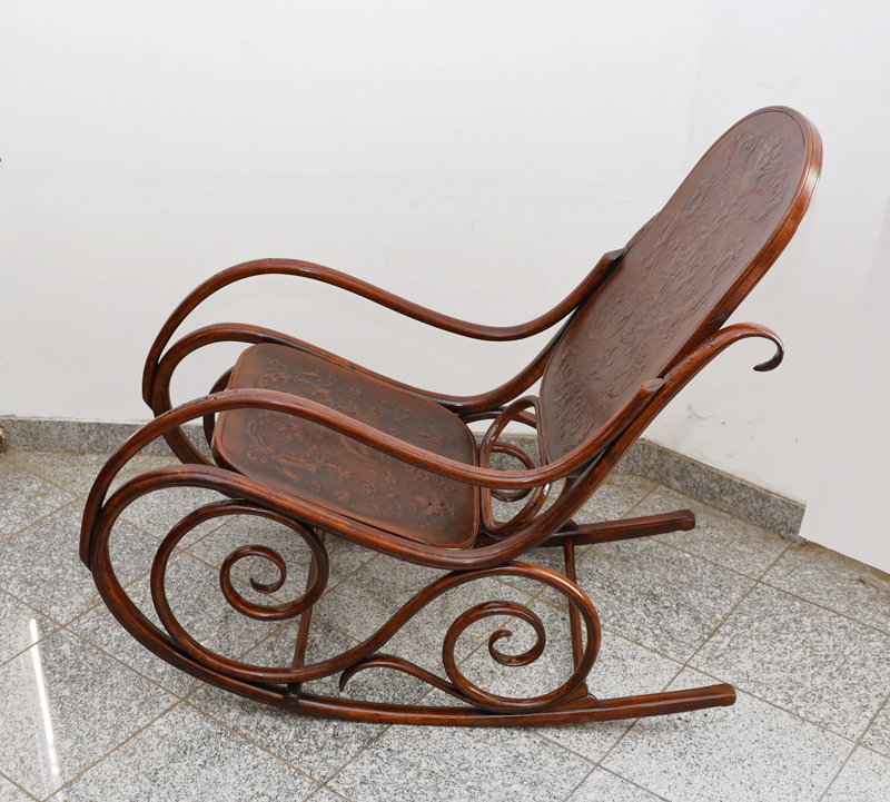 Jugendstil Schaukelstuhl Kohn Schaukelfauteuil Bugholz Moebel