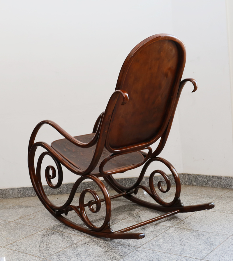 Jugendstil Schaukelstuhl Kohn Schaukelfauteuil Bugholz Moebel