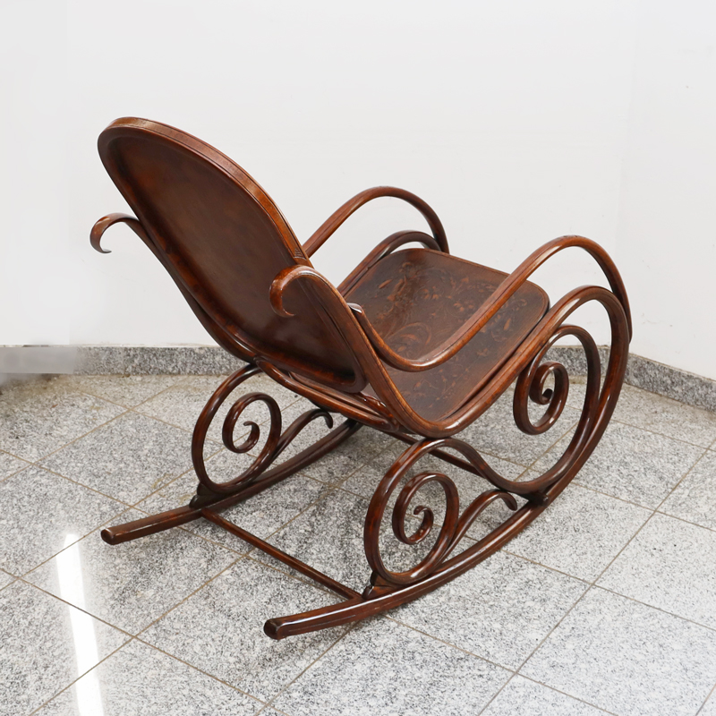 Jugendstil Schaukelstuhl Kohn Schaukelfauteuil Bugholz Moebel