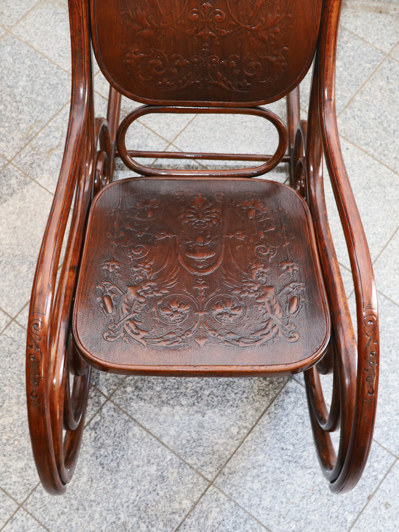 Jugendstil Schaukelstuhl Kohn Schaukelfauteuil Bugholz Moebel