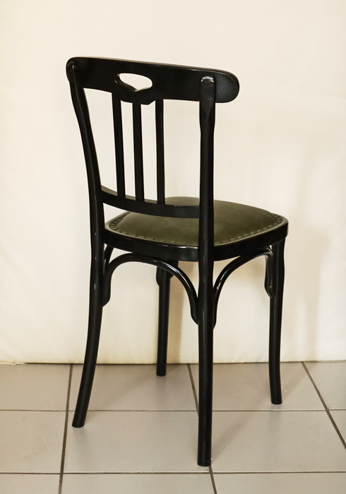 Jugendstil Bugholzstuhl Schwarz Sessel Leder