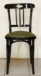 Jugendstil Bugholzstuhl Schwarz Sessel Leder