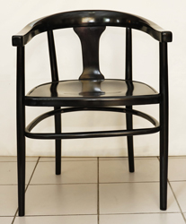 Jugendstil Armlehnstuhl Sessel schwarz Fischel Buchenbugholz