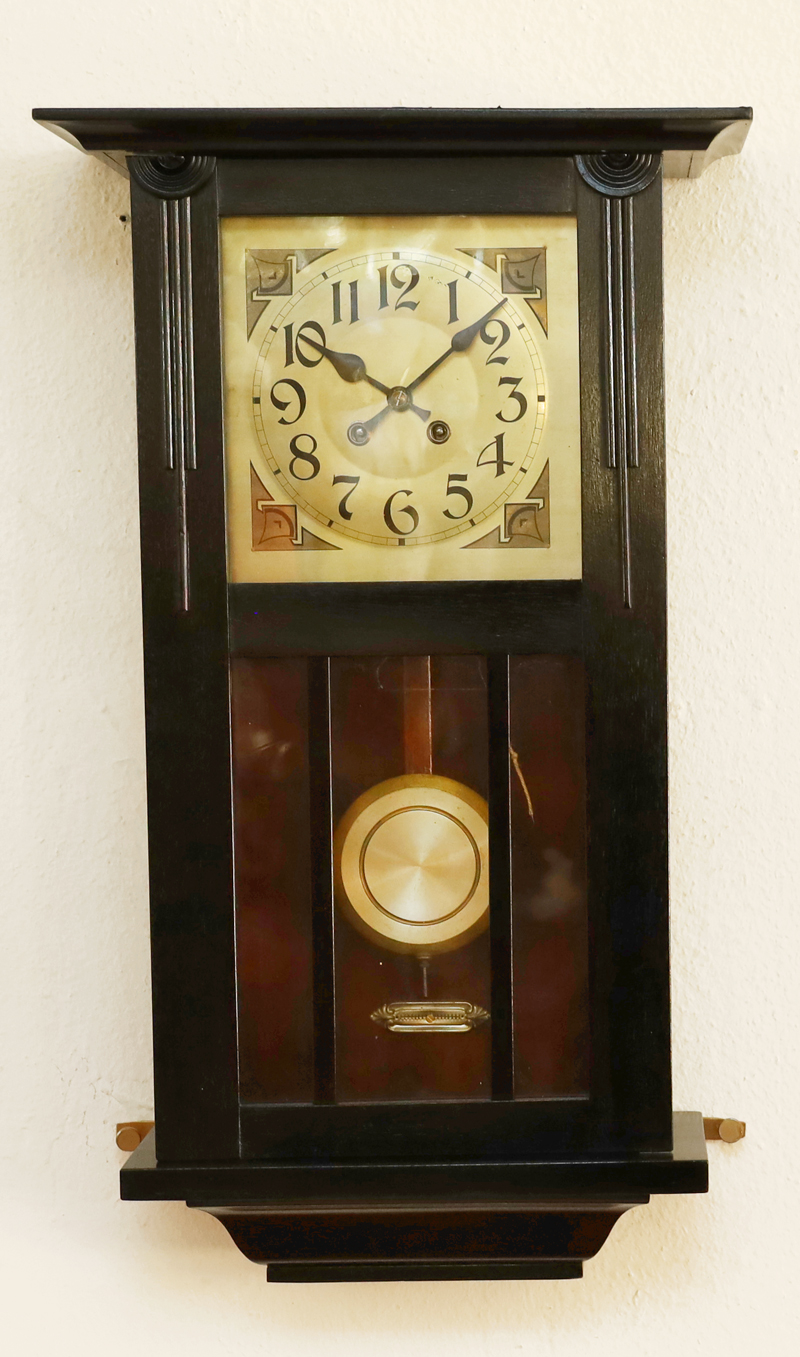 Jugendstil Pendeluhr antike Wanduhr