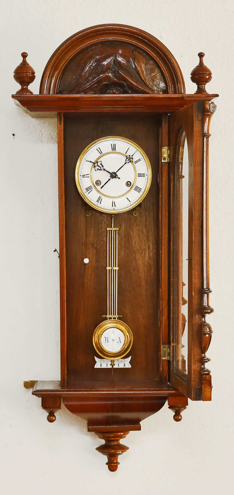 Historismus Pendeluhr altdeutsche antike Wanduhr