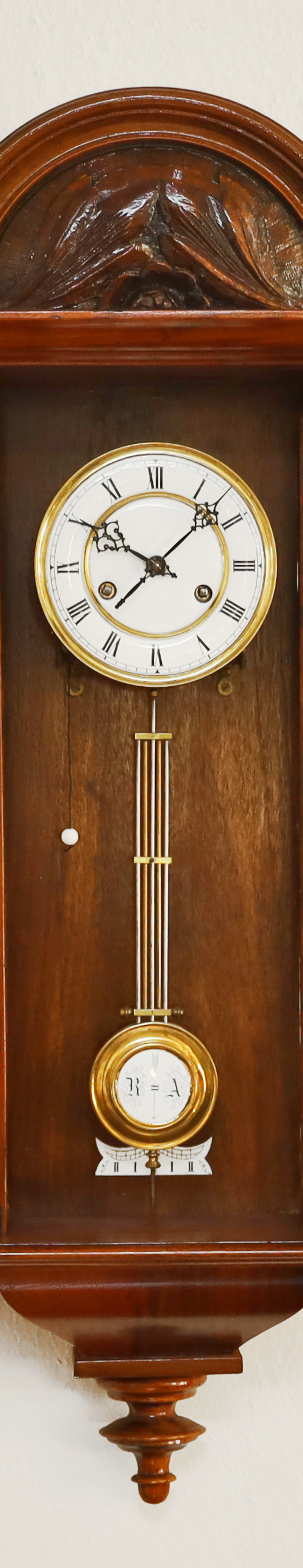 Historismus Pendeluhr altdeutsche antike Wanduhr