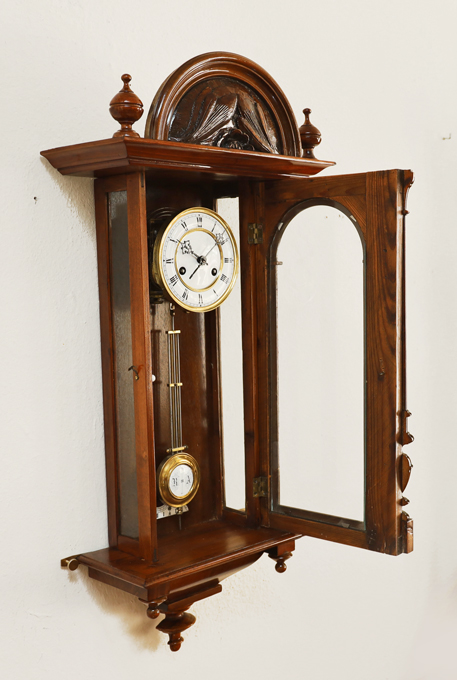 Historismus Pendeluhr altdeutsche antike Wanduhr