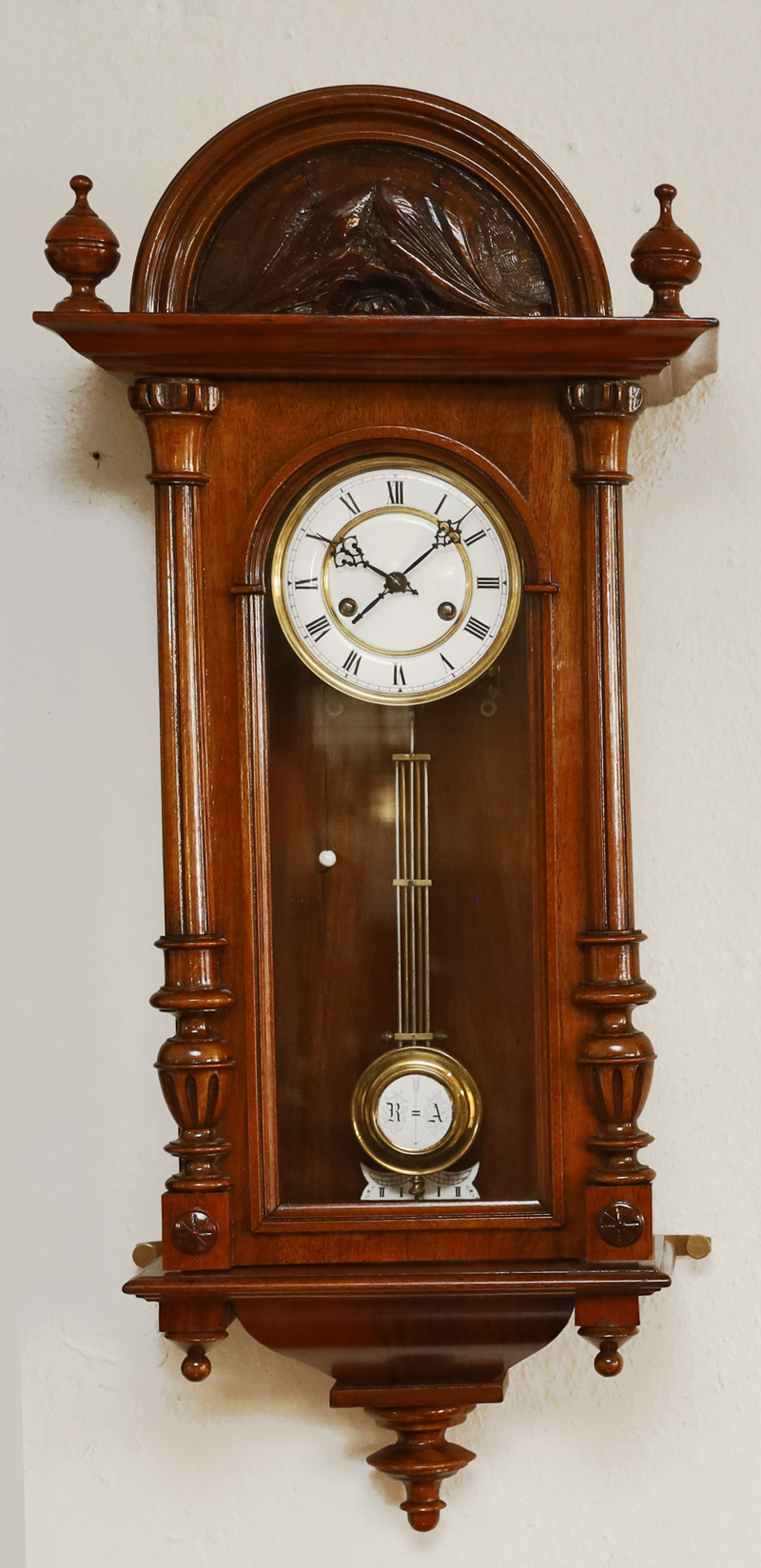 Historismus Pendeluhr altdeutsche antike Wanduhr