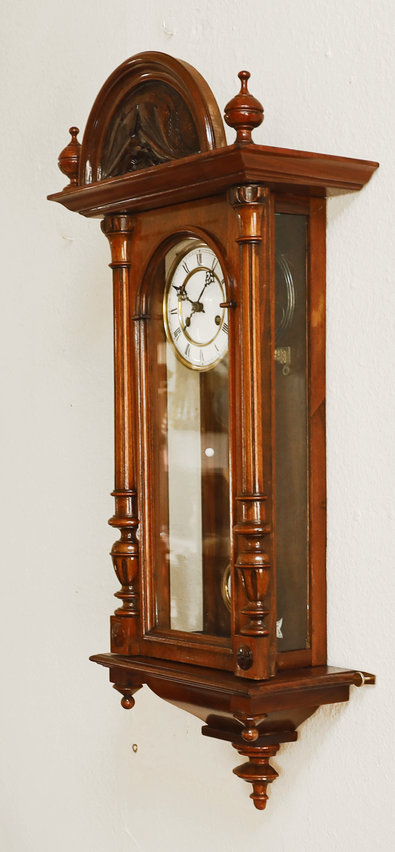 Historismus Pendeluhr altdeutsche antike Wanduhr