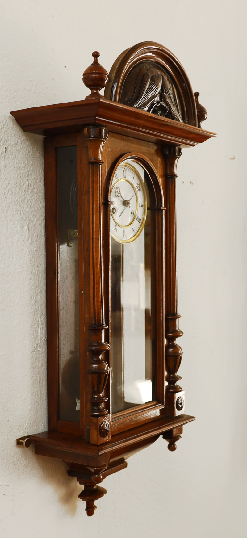 Historismus Pendeluhr altdeutsche antike Wanduhr