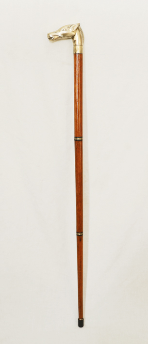 Vintage Gehstock nostalgischer Spazierstock Wanderstock Pferdekopf