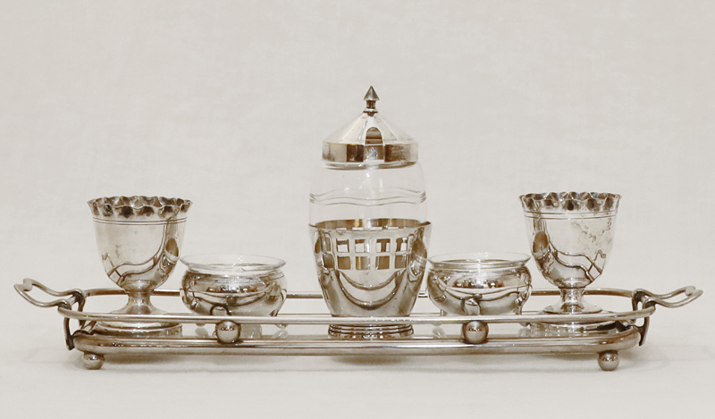 Argentor Wien Jugendstil Menage Eierbecher Salieren