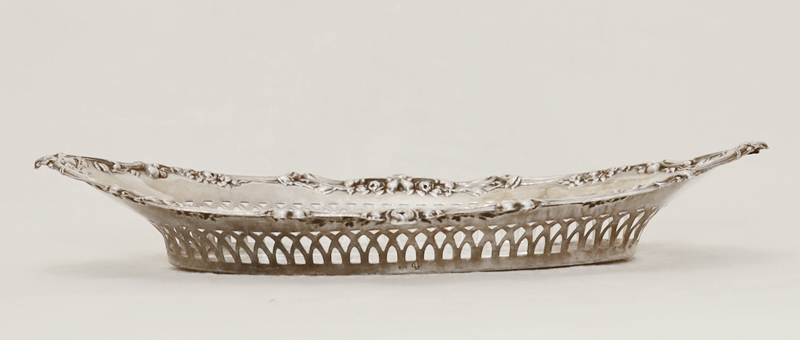 Jugendstil Schale Messing versilbert