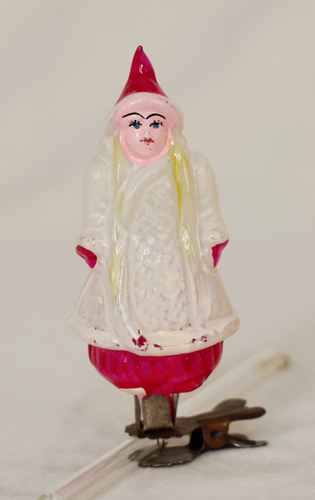 Nostalgischer Alter Christbaumschmuck Schneemaedchen