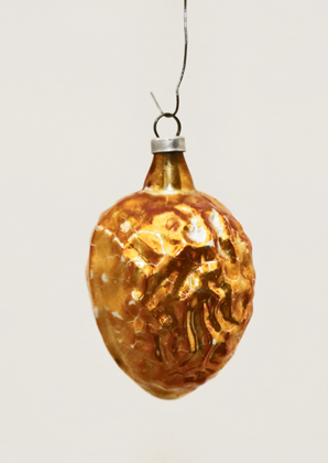 Glas Nostalgischer Antiker Christbaumbehang Christbaumschmuck Walnuss