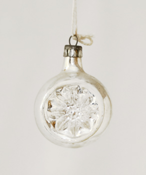 Nostalgischer Alter Glas Christbaumschmuck Reflektor