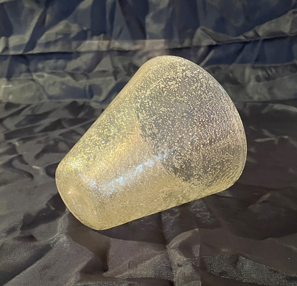 Paar Art Deco Glasvasen Goldflitter irisierend