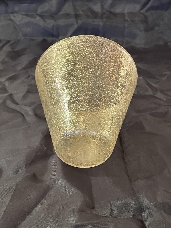 Paar Art Deco Glasvasen Goldflitter irisierend