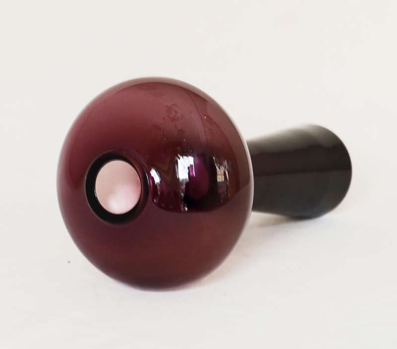 Vintage Glas Design Blumevase Lauscha violett