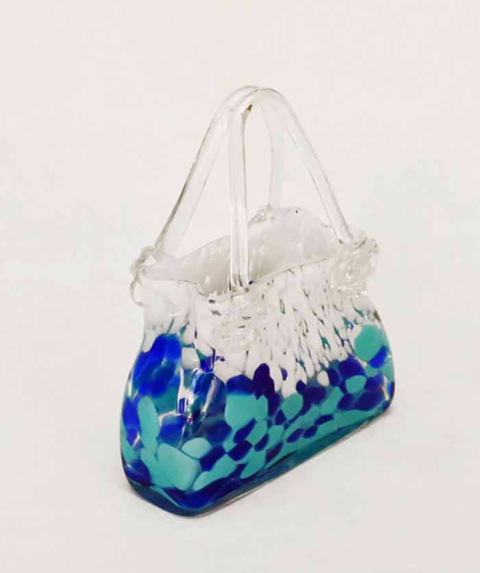 Murano Glasvase Blumenvase Handtasche