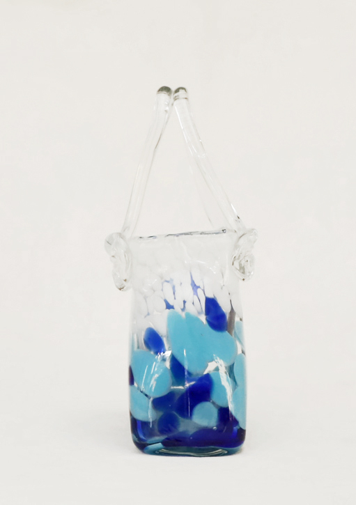 Murano Glasvase Blumenvase Handtasche