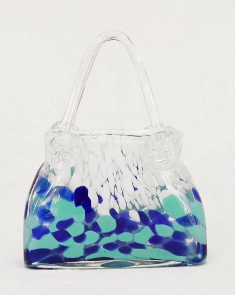 Murano Glasvase Blumenvase Handtasche