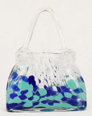 Murano Glasvase Blumenvase Handtasche