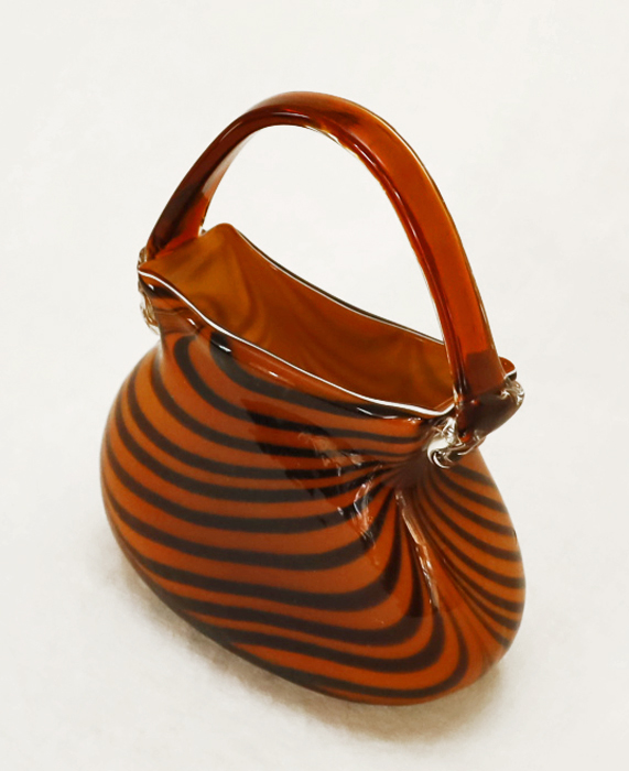 Murano Glasvase Blumenvase Glas Handtasche