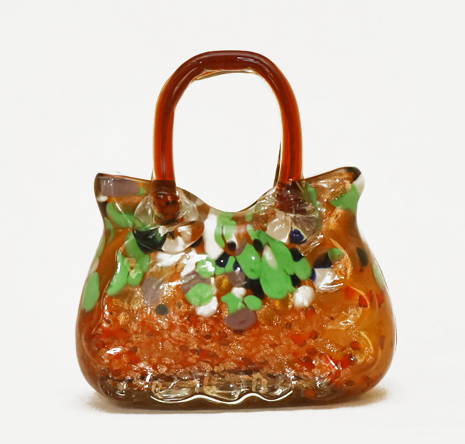 Murano Glasvase Blumenvase Glas Handtasche