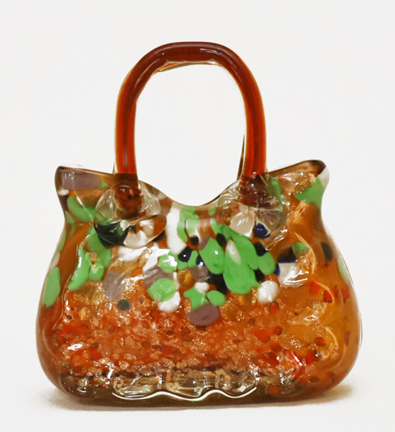 Murano Glasvase Blumenvase Glas Handtasche